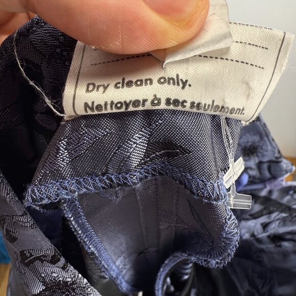 NINA RICCI Haute Boutique Paris VTG Lilac Designer Flowers Tailored Trouser s 40 - Picture 8 of 9